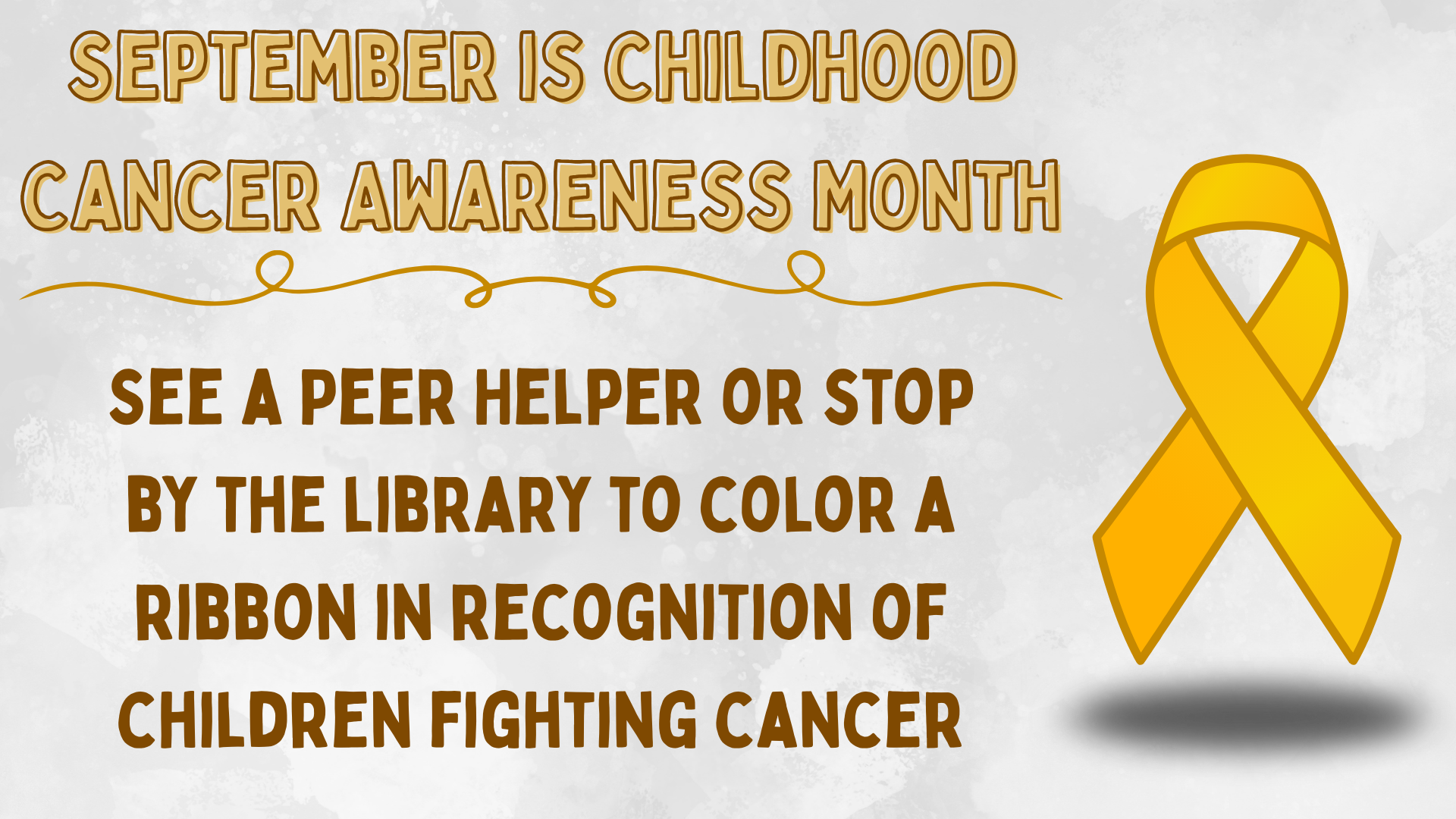 Color A Ribbon in Honor of Childhood Cancer Awareness Month